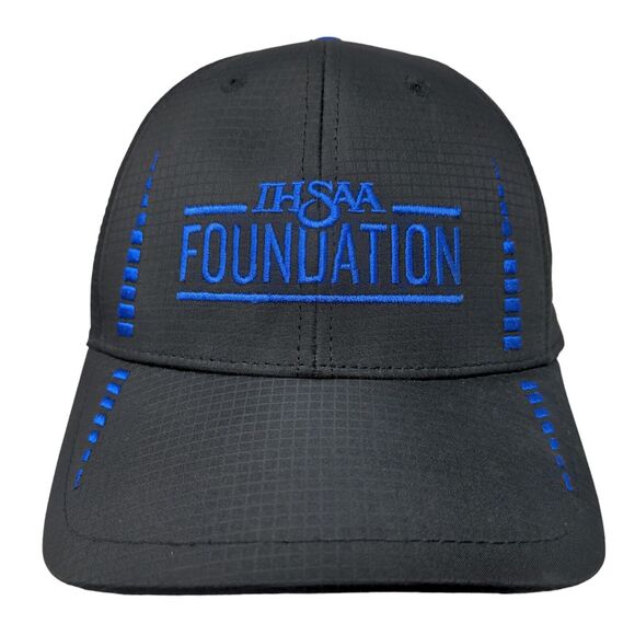 Cap America Men's Strapback Hat Black Embroidered IHSAA Foundation Logo - Picture 1 of 8